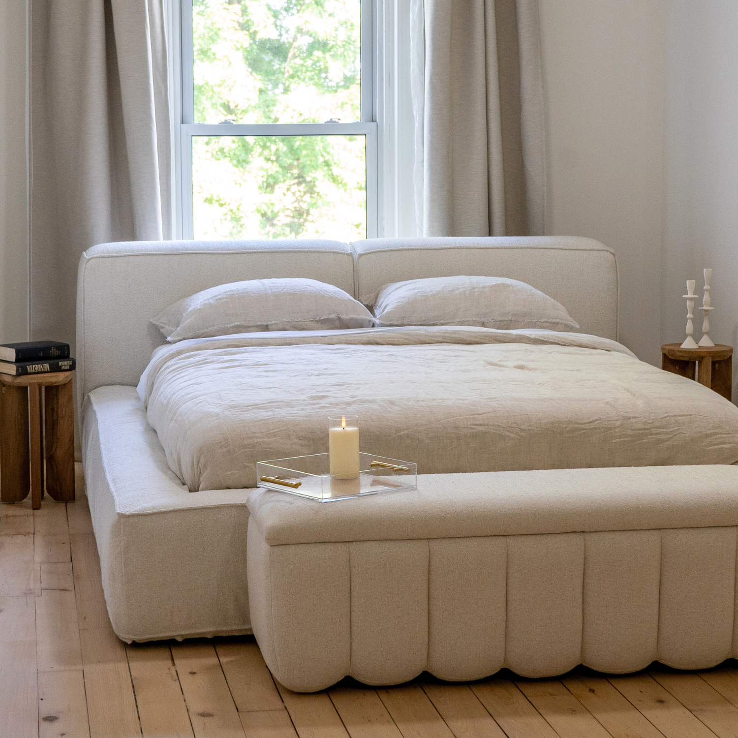 Dupont Upholstered Platform Bed - Mellow Ivory - Image 2