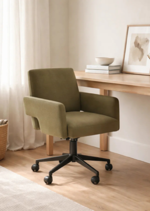 Fredericton Swivel Office Chair - Forest Green Matte Velvet