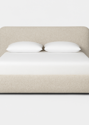 Broadview Upholstered Platform Bed - Tasmin Linen