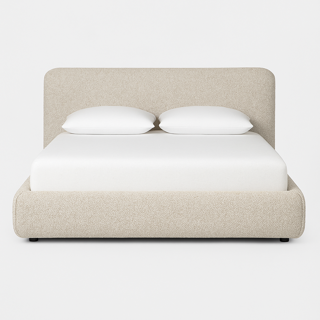 Broadview Upholstered Platform Bed - Tasmin Linen