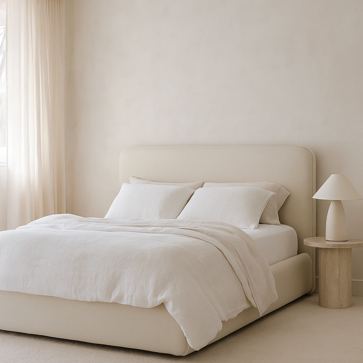 Broadview Upholstered Platform Bed - Mellow Ivory - Image 2