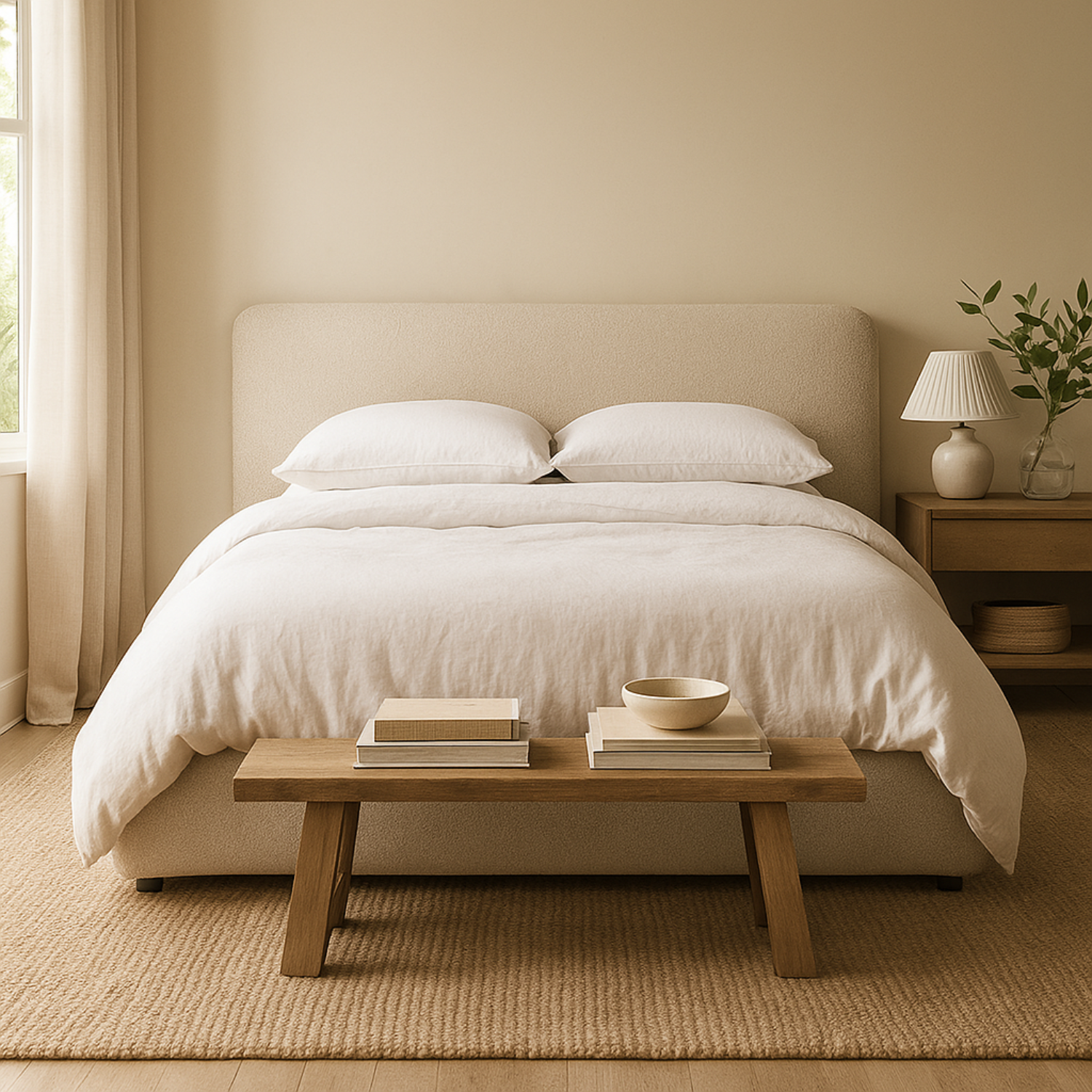Broadview Upholstered Platform Bed - Tasmin Linen - Image 2