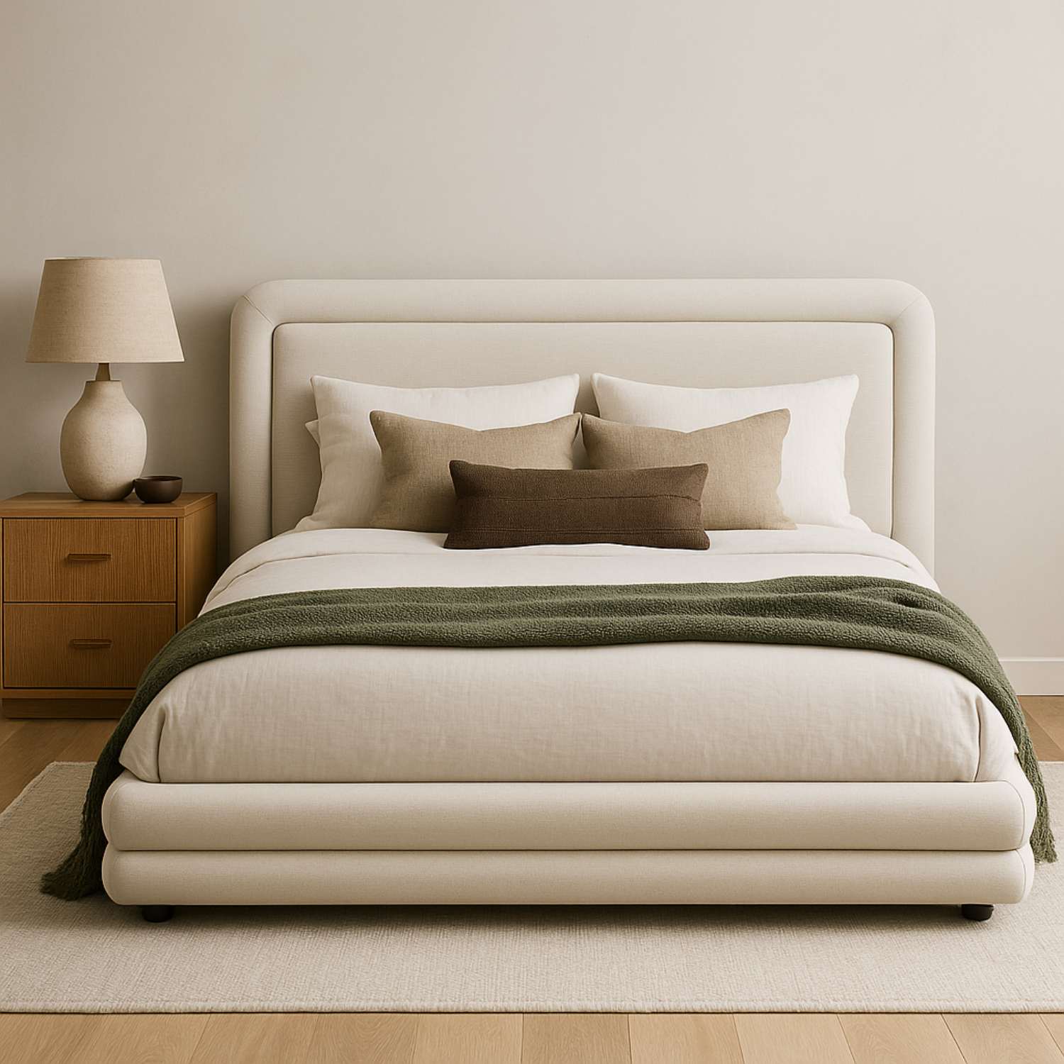 Dawson Upholstered Platform Bed - Crypton® Nomad Snow - Image 2