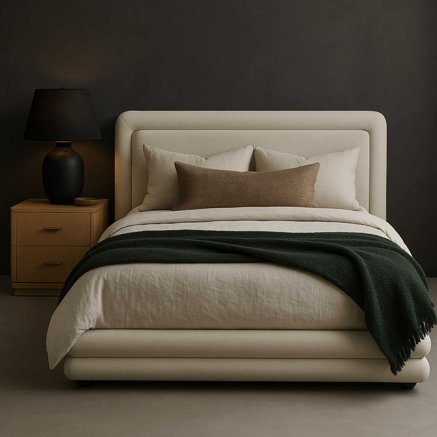 Dawson Upholstered Platform Bed - Crypton® Nomad Snow - Image 3