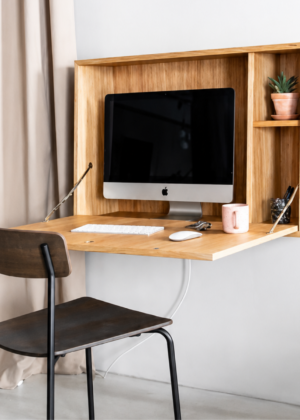 Noa Oak Wall Mounted Desk