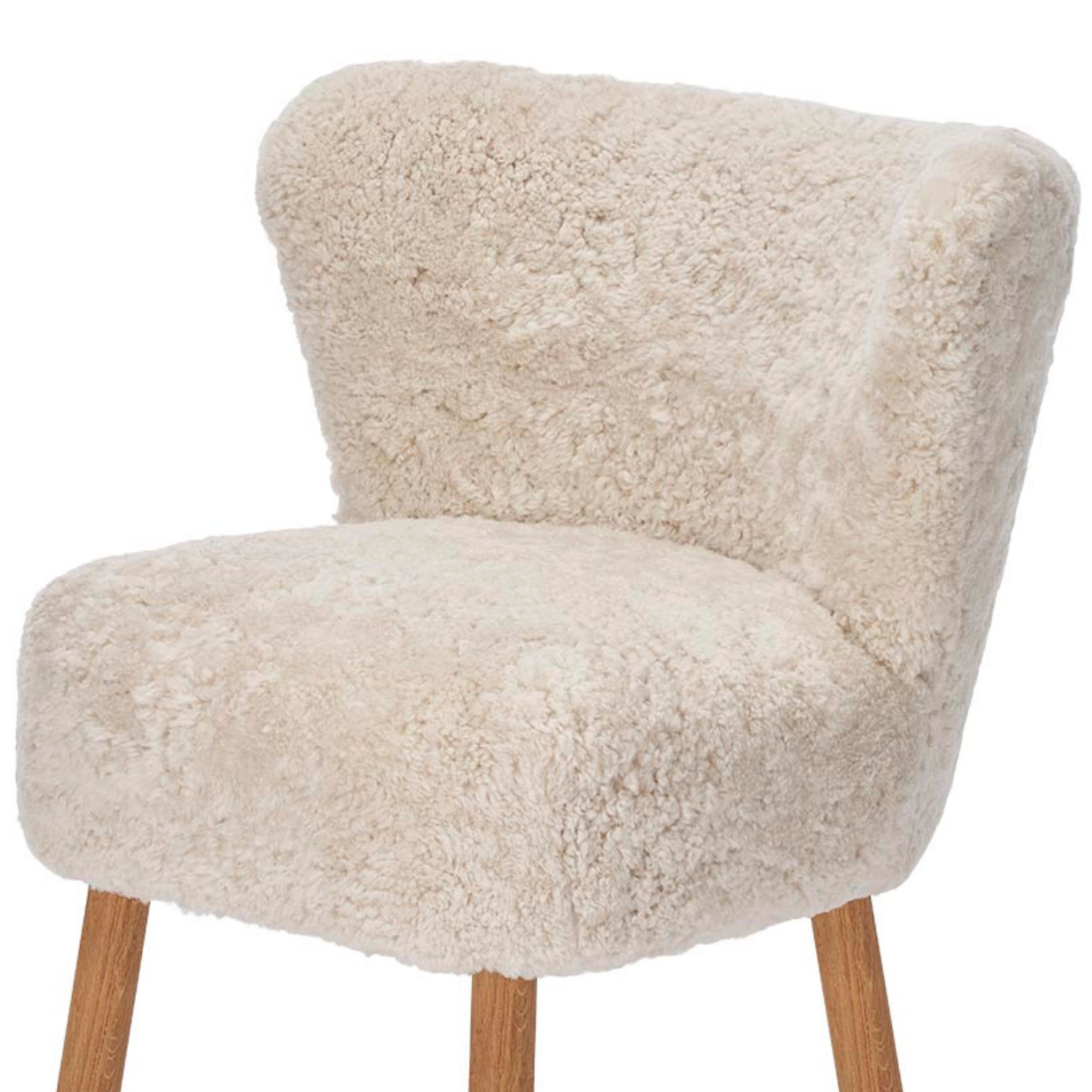 Arlberg Wool Sheepskin Dining Chair - Pearl - Image 2