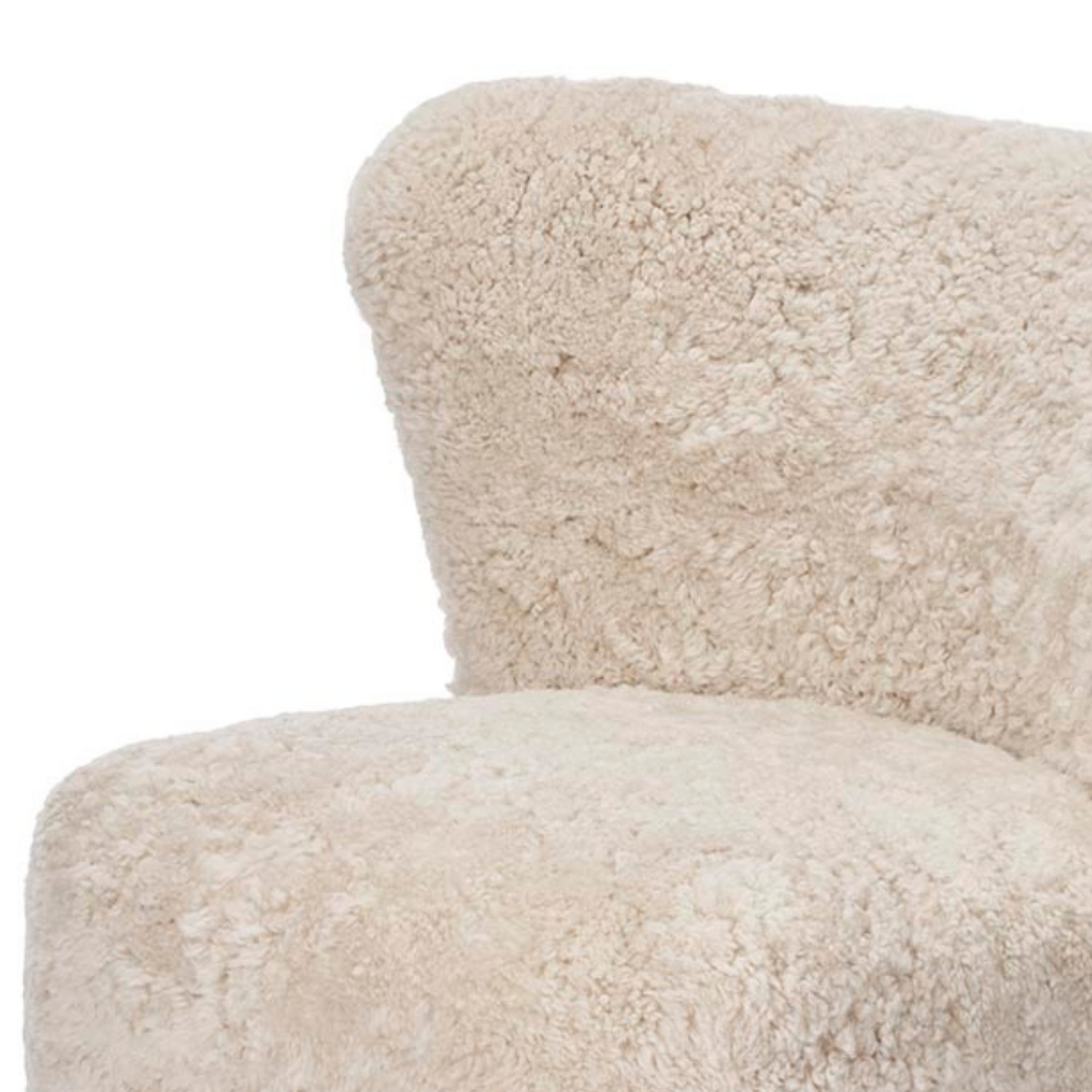 Arlberg Wool Sheepskin Dining Chair - Pearl - Image 3