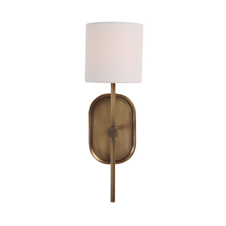 Caspian Antique Brushed Brass Wall Sconce - Image 3