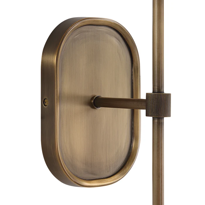 Caspian Antique Brushed Brass Wall Sconce - Image 4