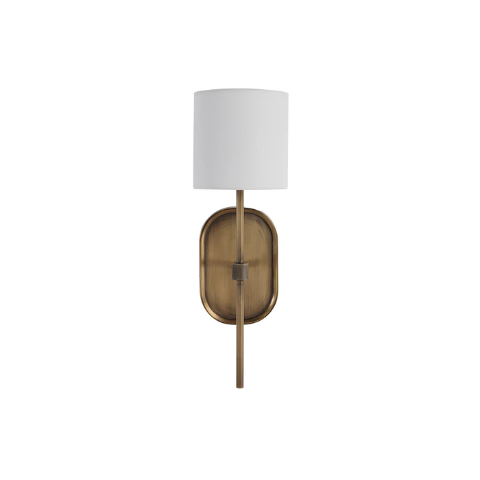 Caspian Antique Brushed Brass Wall Sconce - Image 5