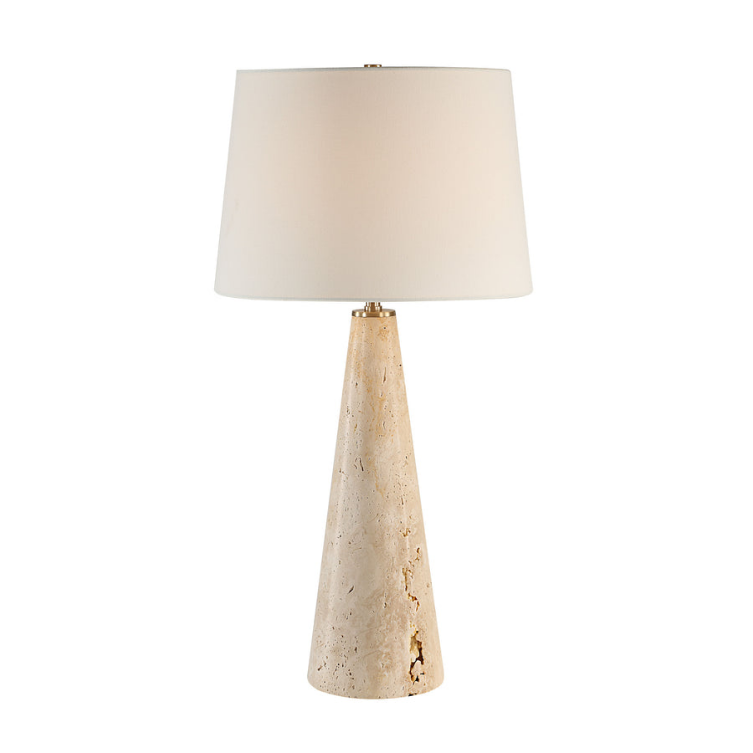 Luna Travertine Table Lamp- Travertine/Natural - Image 5