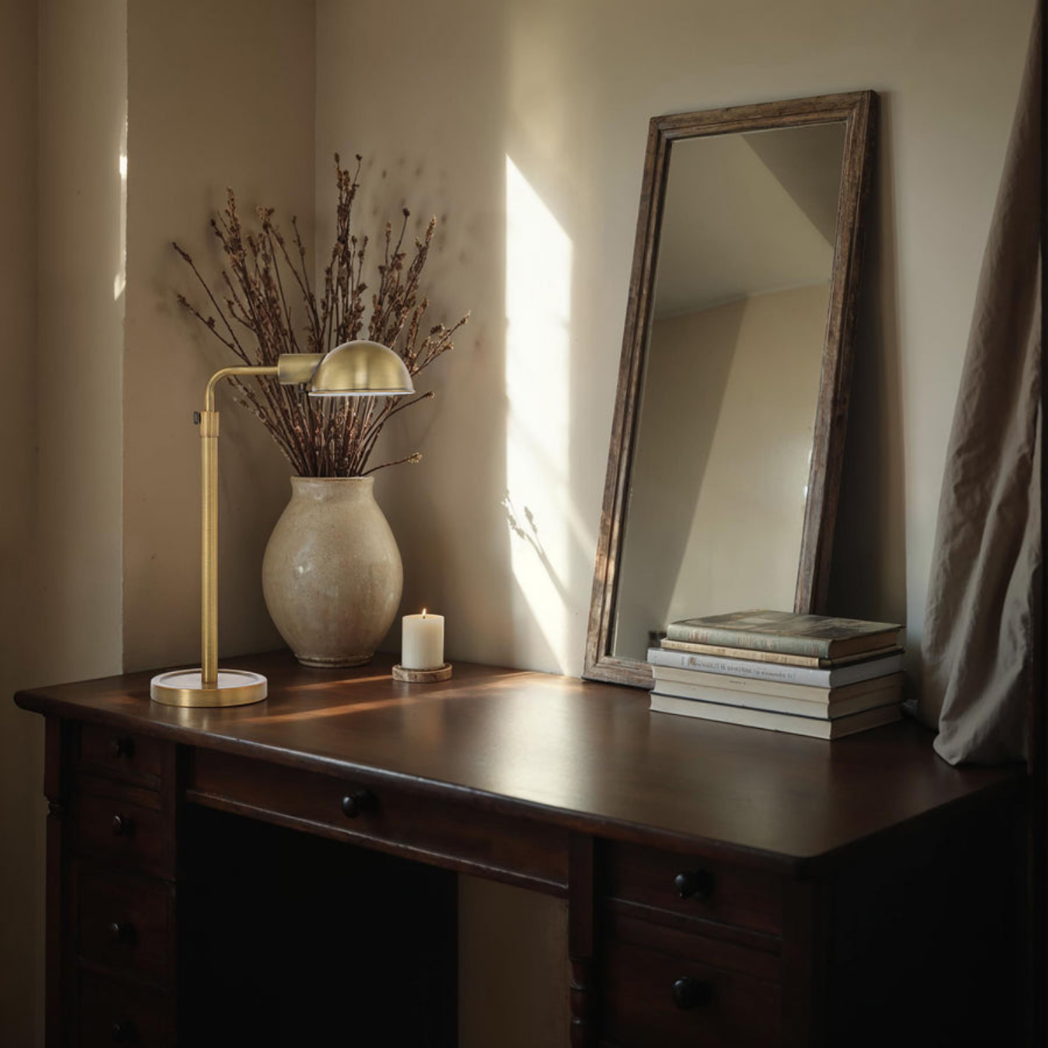 Archive Adjustable Table Lamp- Dark Antique/Brushed Brass - Image 3