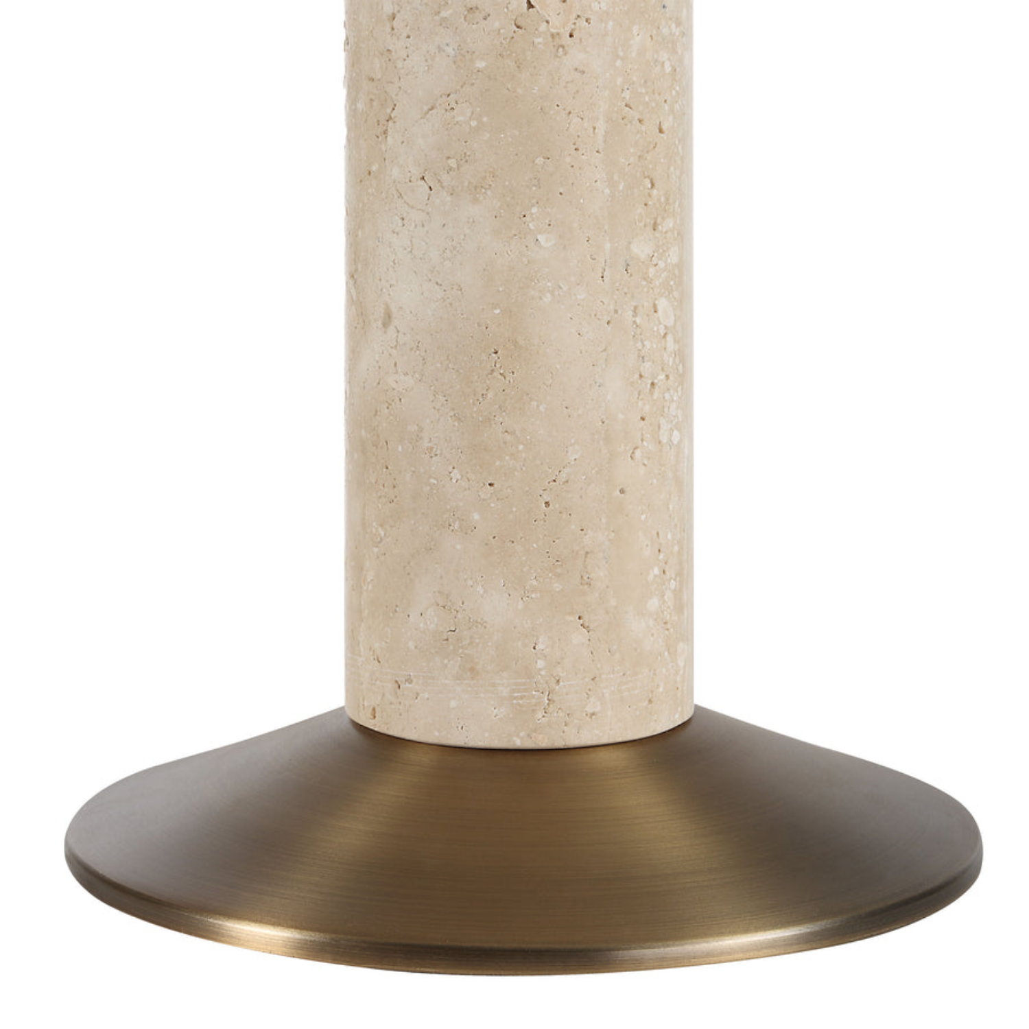 Willow Travertine Table Lamp- Antique Brushed Brass - Image 4