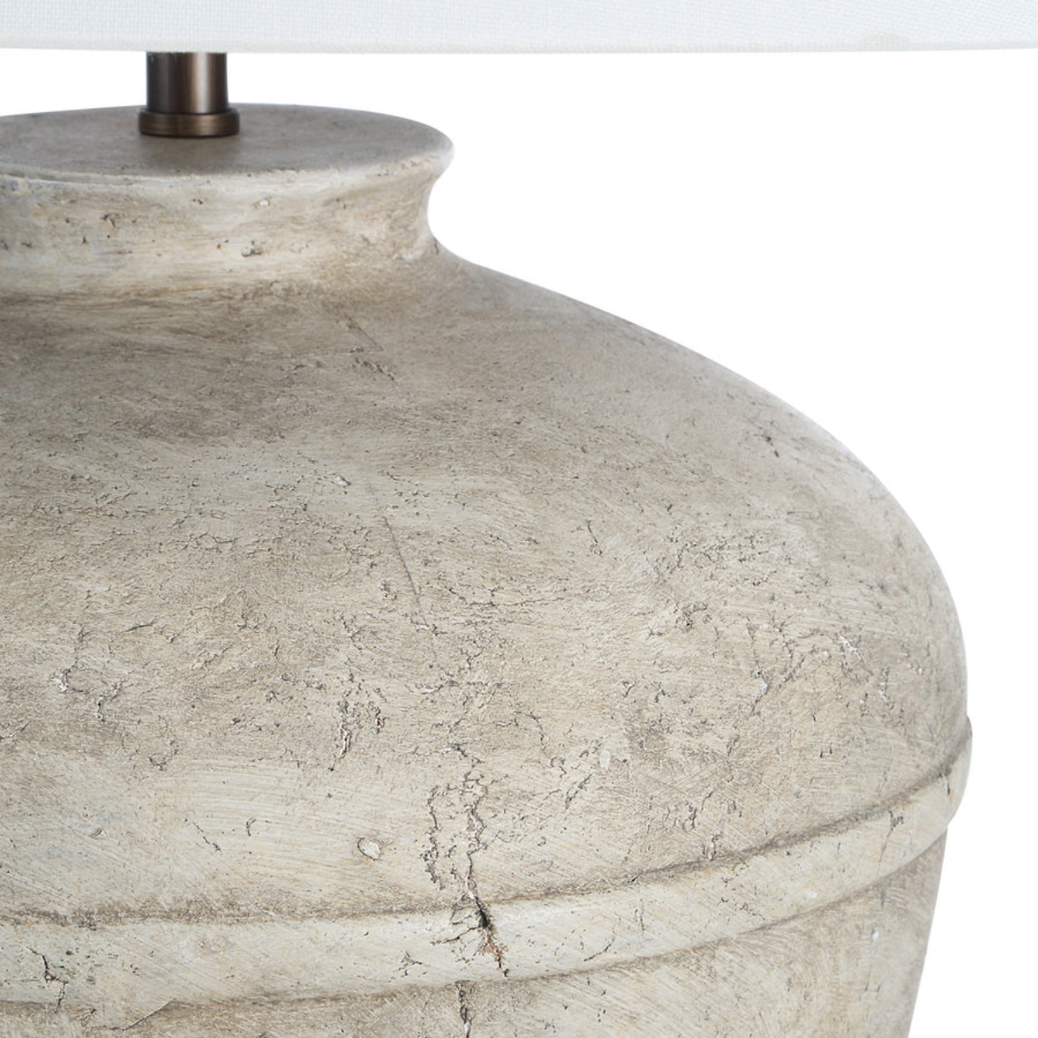 Cove Ceramic Table Lamp- Distressed Brown/Beige - Image 4
