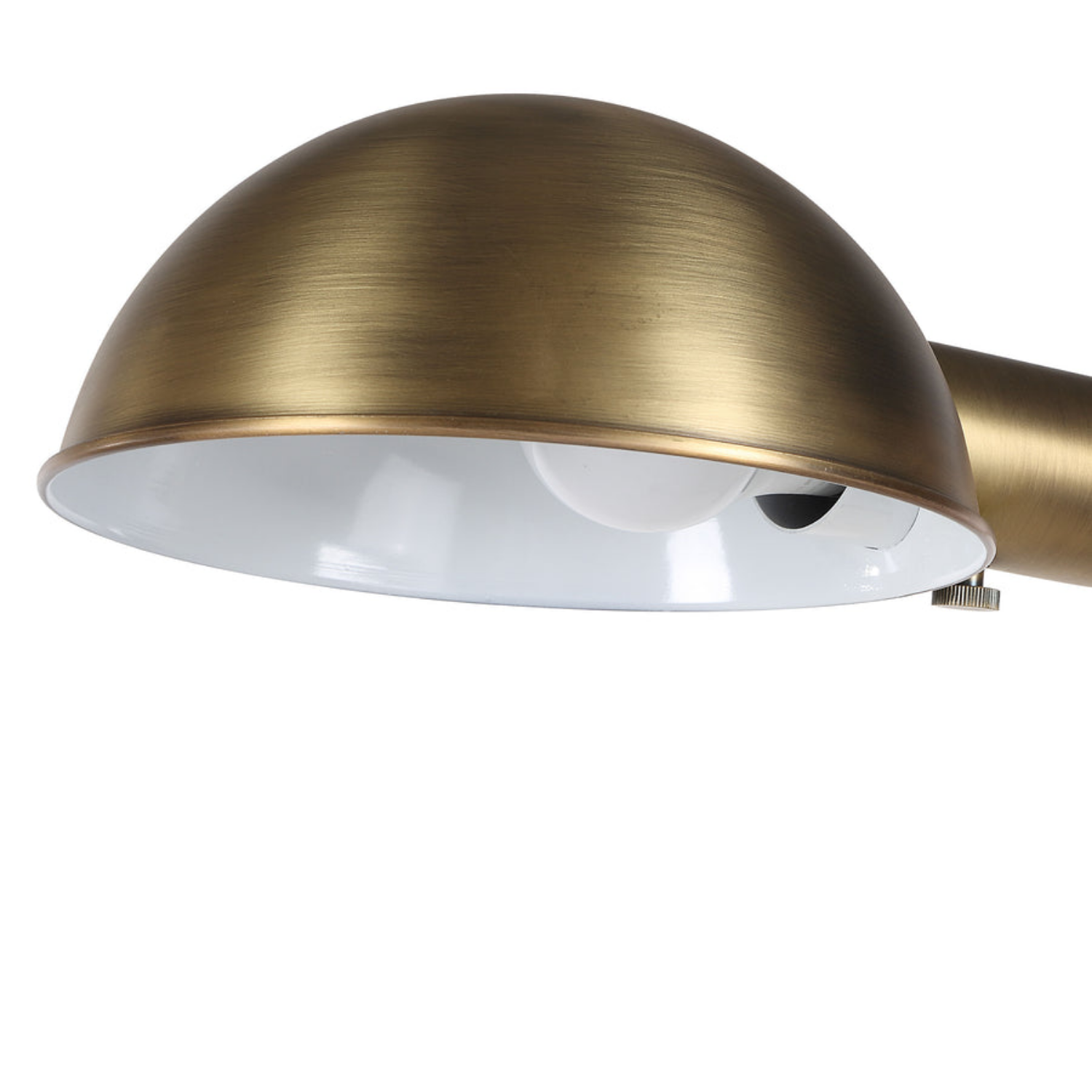 Classic Adjustable Iron Floor Lamp- Dark Antique/Brushed Brass - Image 4