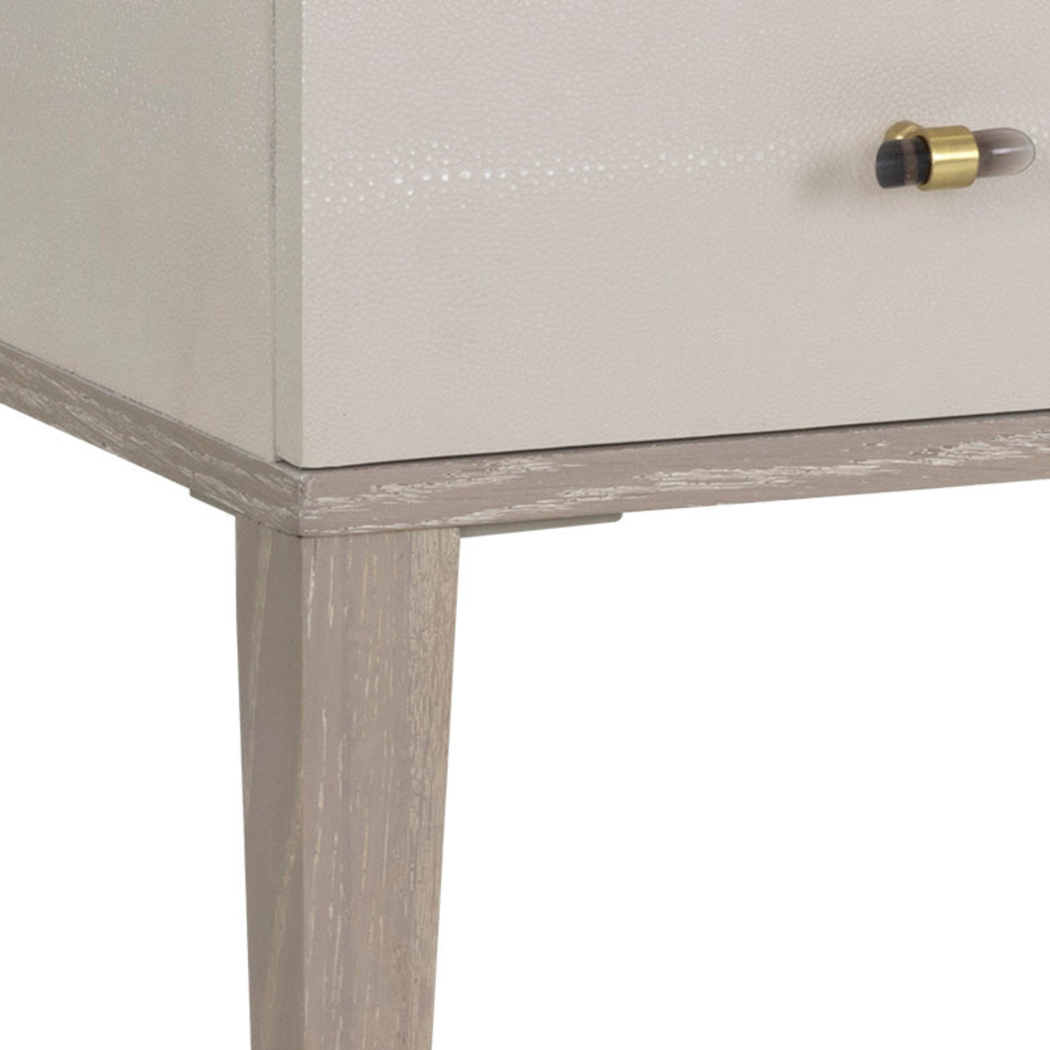Classic Oak/Leather Desk - Cream Shagreen - Image 4